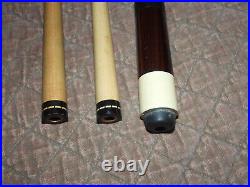 McDermott Pool Cue C6 Rare Vintage 1980-'84 2 Shafts Leather Wrap Straight