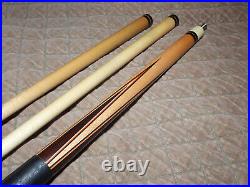 McDermott Pool Cue C6 Rare Vintage 1980-'84 2 Shafts Leather Wrap Straight