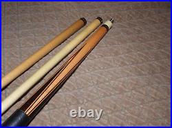 McDermott Pool Cue C6 Rare Vintage 1980-'84 2 Shafts Leather Wrap Straight