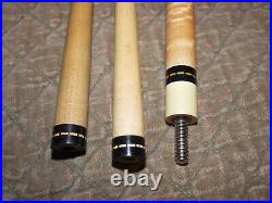 McDermott Pool Cue C6 Rare Vintage 1980-'84 2 Shafts Leather Wrap Straight