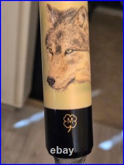 McDermott Pool Cue EL-1 Wolf Doughty Art with Hard Case 19oz