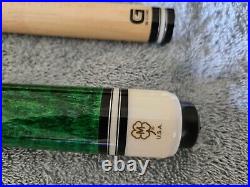 McDermott Pool Cue GREEN G240 With G CORE SHAFT AND HARD CASE USA MADE NICE