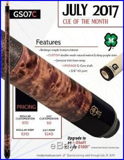 McDermott Pool Cue (GS07C). JULY 2017 CUE OF THE MONTH. G-Core Shaft. NICE/MINT