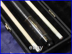 McDermott Pool Cue M2-9C Sexton Ebony Abalone Italian Leather Excellent Straight