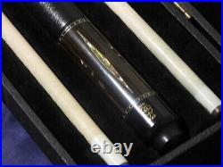 McDermott Pool Cue M2-9C Sexton Ebony Abalone Italian Leather Excellent Straight