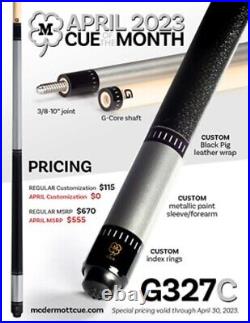 McDermott Pool Cue With One G-CORE Shaft. APRIL 2023 CUE OF THE MONTH
