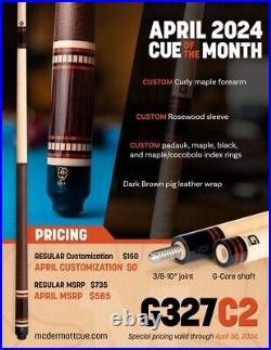 McDermott Pool Cue With One G-CORE Shaft. APRIL 2024 CUE OF THE MONTH