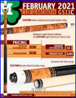 McDermott Pool Cue With One G-CORE Shaft. FEBRUARY 2021 CUE OF THE MONTH