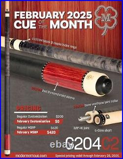 McDermott Pool Cue With One G-CORE Shaft. FEBRUARY 2025 CUE OF THE MONTH