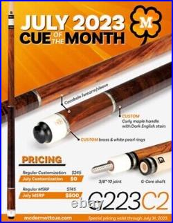 McDermott Pool Cue With One G-CORE Shaft. JULY 2023 CUE OF THE MONTH