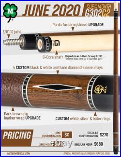 McDermott Pool Cue With One G-CORE Shaft. JUNE 2020 CUE OF THE MONTH