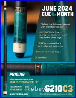 McDermott Pool Cue With One G-CORE Shaft. JUNE 2024 CUE OF THE MONTH McDermott Pool Cue With One G-CORE Shaft. JUNE 2024 CUE OF THE MONTH