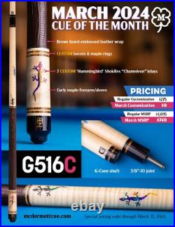 McDermott Pool Cue With One G-CORE Shaft. MARCH 2024 CUE OF THE MONTH McDermott Pool Cue With One G-CORE Shaft. MARCH 2024 CUE OF THE MONTH