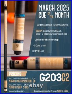 McDermott Pool Cue With One G-CORE Shaft. MARCH 2025 CUE OF THE MONTH