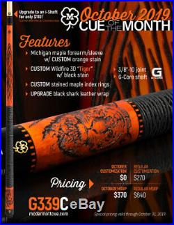 McDermott Pool Cue With One G-CORE Shaft. OCTOBER 2019 CUE OF THE MONTH