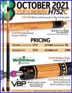McDermott Pool Cue With One G-CORE Shaft. OCTOBER 2021 CUE OF THE MONTH