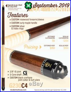 McDermott Pool Cue With One G-CORE Shaft. SEPTEMBER 2019 CUE OF THE MONTH
