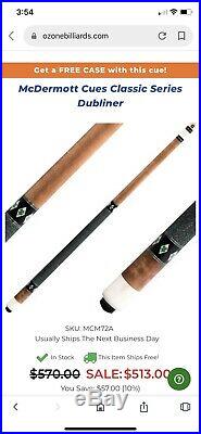 McDermott Pool Cue used Dubliner With OB1