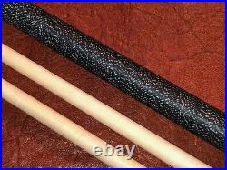 McDermott Pool Cue with 2 Shafts Black with White Spec Linen Wrap
