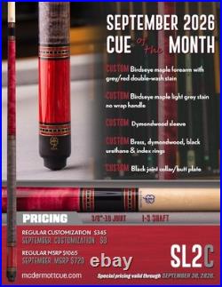 McDermott Pool Cue with One I3 Shaft. SEPTEMBER 2026 CUE OF THE MONTH