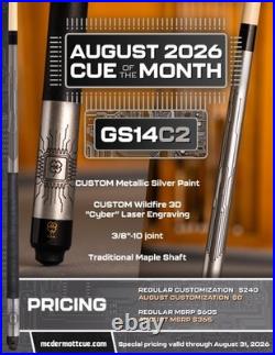 McDermott Pool Cue with One Maple Wood Shaft. AUGUST 2026 CUE OF THE MONTH