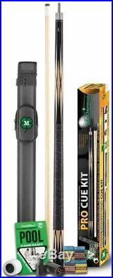 McDermott Pro Pool Cue Kit. Linen Wrapped cue with tube case & accessories
