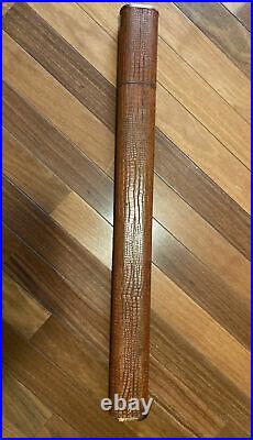 McDermott Retired D-1 Pool Cue with Extra Shaft and Alligator Pattern Hard Case