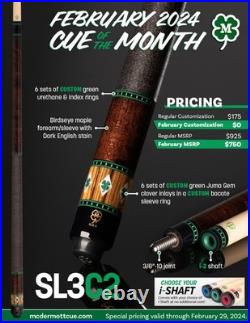 McDermott SL3 C2 Pool Cue with i-2 High Performance Shaft. Ships in free case