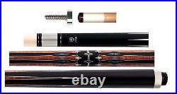 McDermott Star Cue S82 Black with Overlays Two Piece Billiards Pool Cue Stick