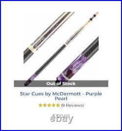 McDermott Star Pool Cue Stick SP10 Purple Pearl With FREE CASE