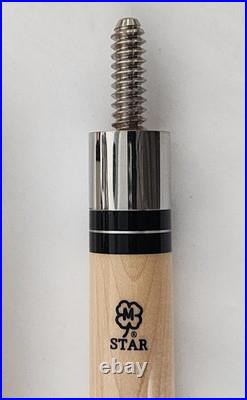 McDermott Star S25 PRO Pool Cue Stick 21oz 58 2-Piece White Pearl + Soft Case