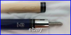 McDermott Star S78 Blue Pool Cue Stick 2-Piece Hard Rock Maple Linen Wrap