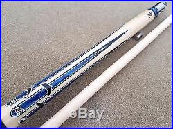 McDermott Star Series SP8 Pool Cue Dolphins, Blue Pearl Inlays & Rings, 3/8x10