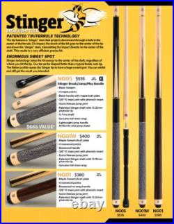 McDermott Stinger NG01 Break/Jump Pool Cue FREE Hard Case AUTHORIZED DEALER McDermott Stinger NG01 Break/Jump Pool Cue FREE Hard Case AUTHORIZED DEALER