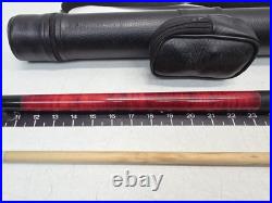 McDermott Two-Piece Billiard Cue Red & Black 19oz 58 Pool Stick