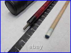 McDermott Two-Piece Billiard Cue Red & Black 19oz 58 Pool Stick