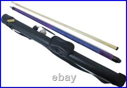 McDermott USA GS14 Purple Stain/Irish Linen Wrap Pool/Billiards Cue Stick Bundle