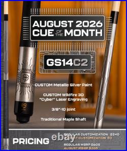 Mcdermott Aug Cue Of The Month Gs142c Pool 12.25 Tip USA Mde Ship Free Free Case