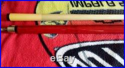 Mcdermott E-B5 2 piece pool cue with Excaliber hard case Crimson Red Nice Cue