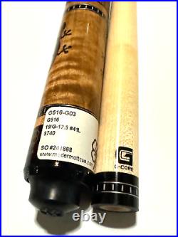 Mcdermott G516 Gecko Pool Cue 12.50 MM G Core Shaft New Ships Free Free Case