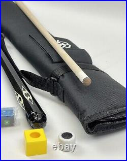 Mcdermott KIT4 Classic Grey Stain Pool/Billiard Cue Kit Soft Case/Chalk & More