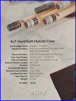Mcdermott Pool Cue Case 4x7 Hybrid 75-0925 Hard/soft Brand New Free Shipping