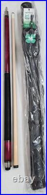 Mcdermott Star S80 Red Billiard Pool Cue Stick Silver Rings + Free Hard Case