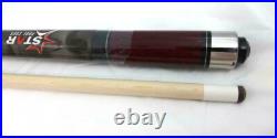 Mcdermott Star S80 Red Billiard Pool Cue Stick Silver Rings + Irish Linen Wrap