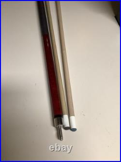 Mcdermott USA E-B5 M-G05 Red Stain Pool Cue 2 Shafts Straight Clean Nice