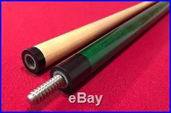 Mcdermott USA Pool Cue Stick Gs-05 Green Stained Maple Forearm & Sleeve