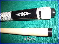 New McDermott G323A Ebony White Pearl Pool Cue Free Shipping and 1x1 Case