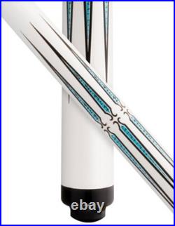 New McDermott L74 Pool Cue White & Blue 3 Free gifts & Case & Shipping
