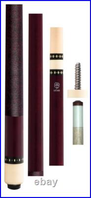 New McDermott Lucky L6 or L 6 Burgundy Stain with Wrap Pool Cue 13.00mm Shaft