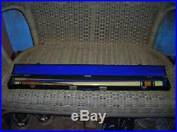 Nice Vintage Meucci Pool cue, 19oz. With case, And breaking stick by McDermott